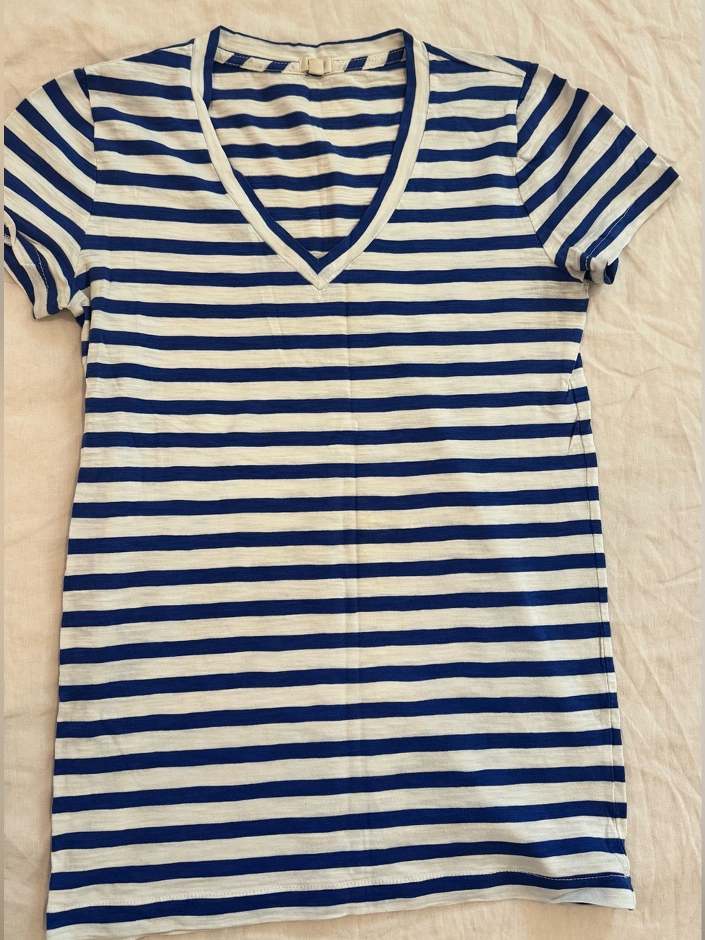 J. Crew Striped V-Neck Tee
